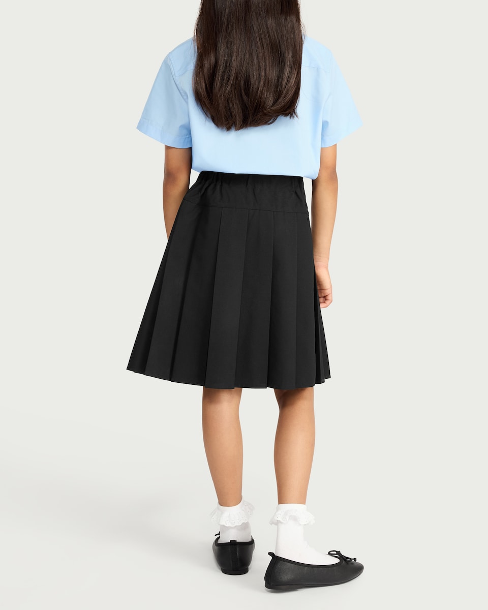 image 1 of F&F School Girls 2-Pack Pleated Kilt Skirts in Black