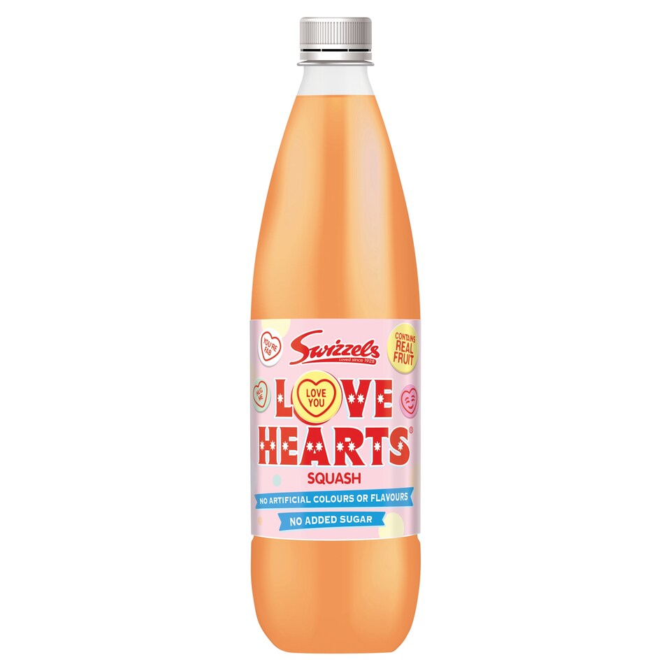 Swizzels Love Hearts Orange & Lemon No Added Sugar 1L