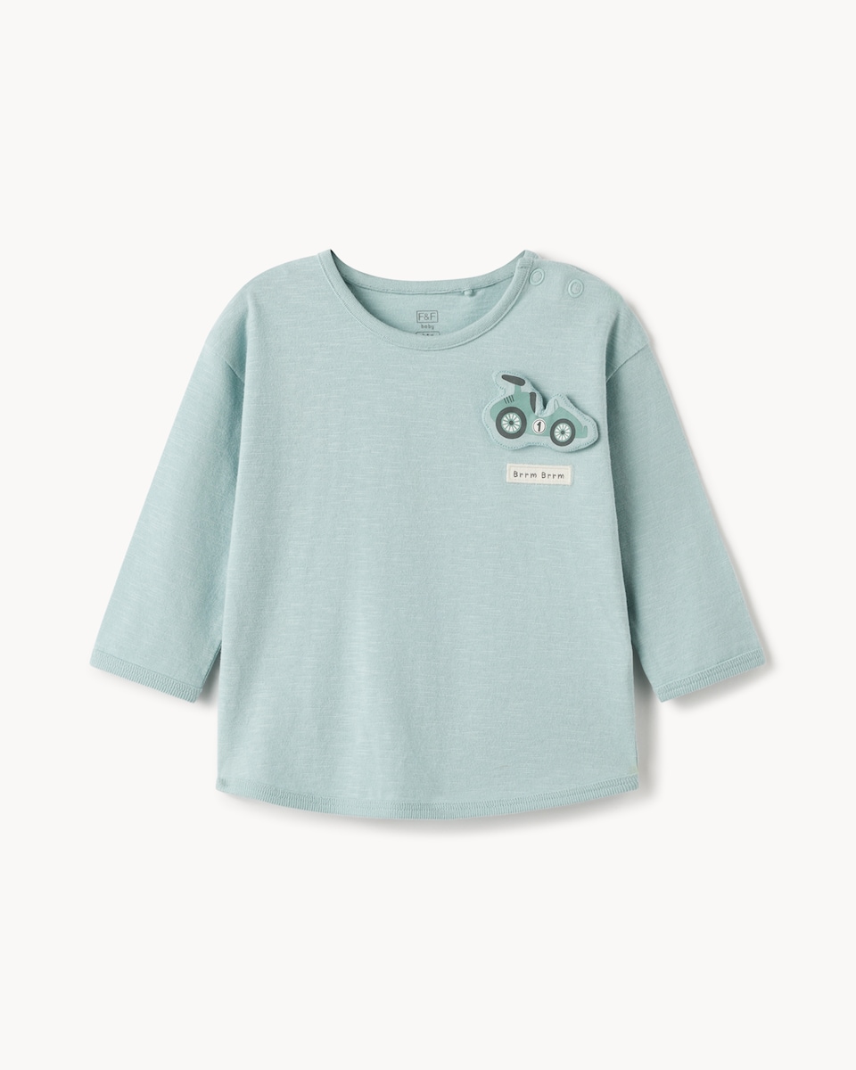 image 1 of F&F Baby 2-Piece Cotton Rich Set in Teal