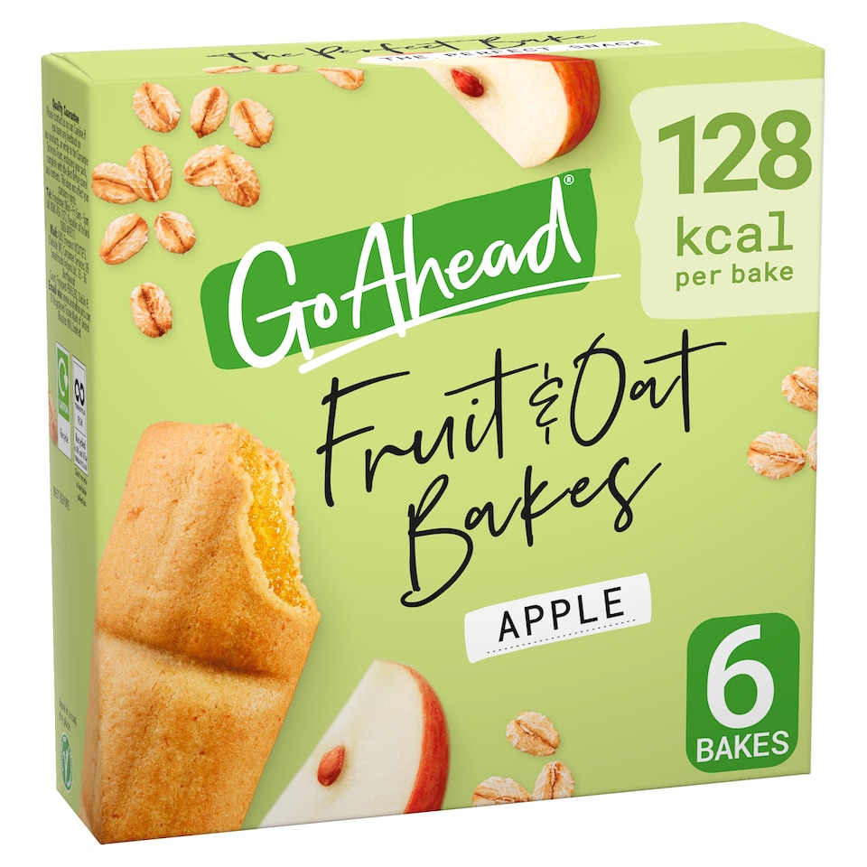 image 1 of Go Ahead 6 Fruit & Oat Bakes Apple 210g