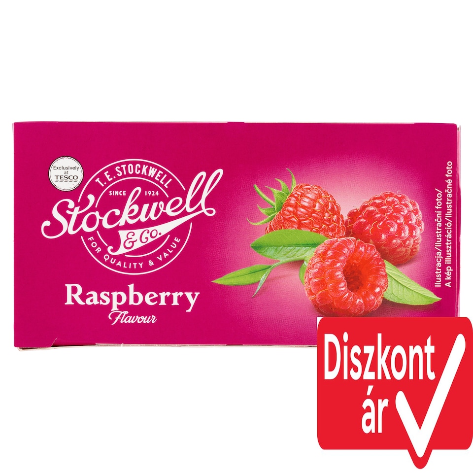 Stockwell & Co. Raspberry Flavour Fruit Tea 20 Tea Bags 40 g