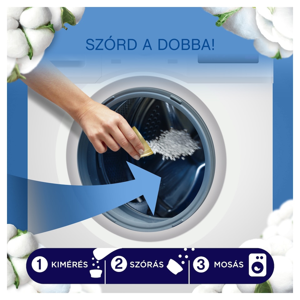 Lenor Könnyed, Mosáshoz Adható Illatfokozó Parfümgyöngyök 195g, Cotton Fresh  1. kép