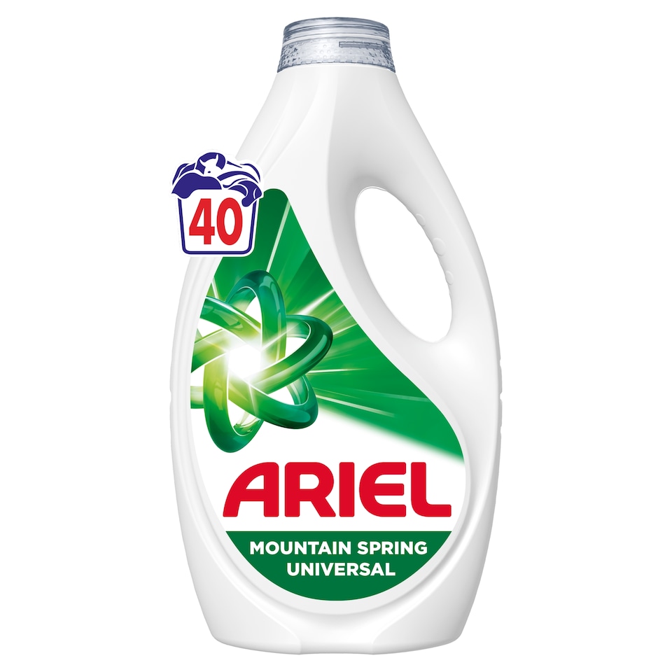 image 1 of Ariel Mountain Spring Universal Washing Liquid, 1.8l, 40 Washes