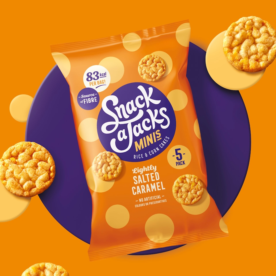image 1 of Snack a Jacks Minis Salted Caramel Corn Cakes 5x19g
