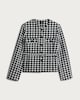 image 4 of F&F Dogtooth Textured Belted Jacket in Black