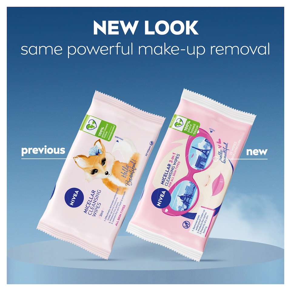 image 1 of NIVEA MicellAir Cleansing Face Wipes 25 Pack