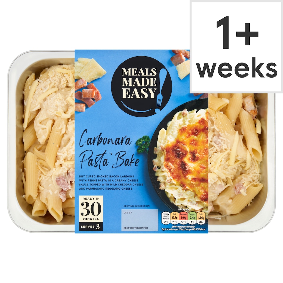 MEALS MADE EASY CARBONARA PASTA BAKE 800G