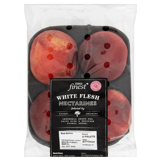 Finest White Flesh Nectarine 4 Pack Tesco Groceries
