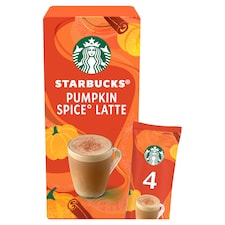 Starbucks Limited Edition Pumpkin Spice Latte Creamy & Spiced 4 sachets 96g.