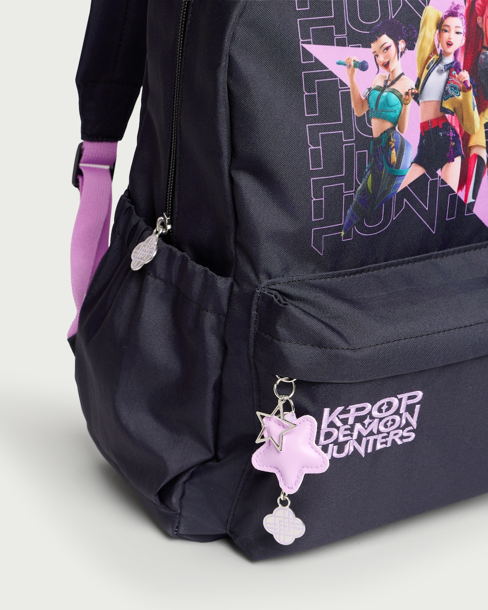 image 1 of K-Pop Demon Hunters Printed Backpack in Black