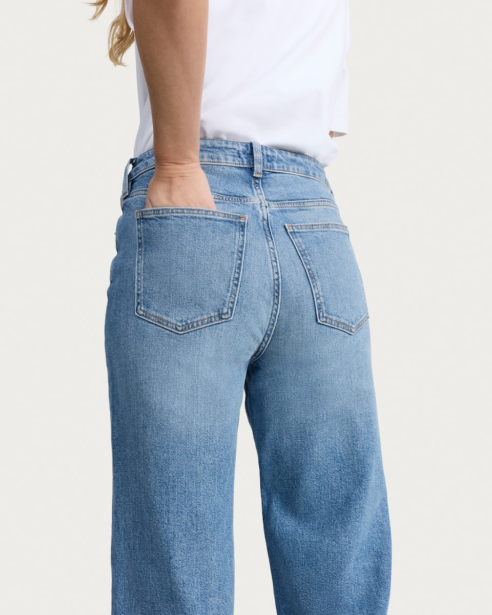 image 1 of The F&F Edit Straight Leg Jeans in Blue