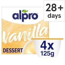 Alpro Vanilla Dairy Free Vegan Soya Dessert 4x125g