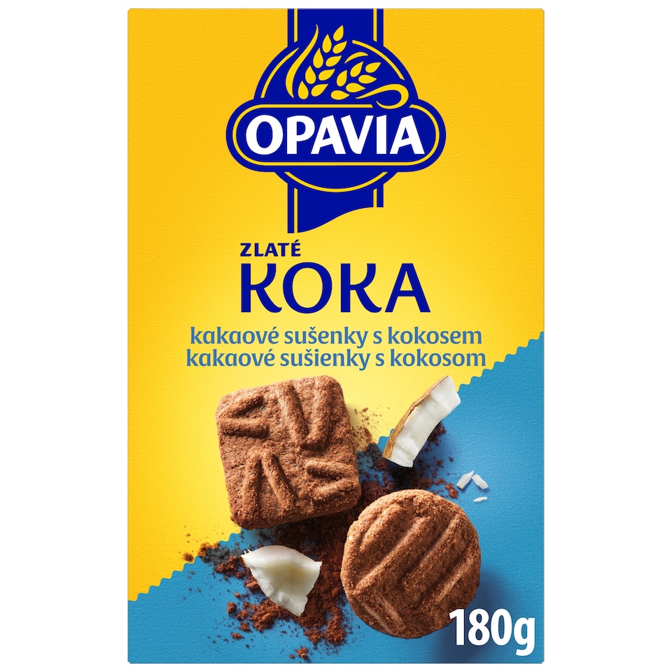 Opavia Retro Koka Kakaové s kokosom Sušienky Balenie 180 g