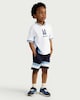image 2 of F&F Boys 2-Piece Pure Cotton LA T-Shirt and Shorts Set in Blue