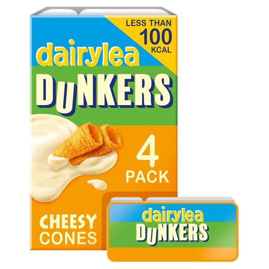 image 1 of Dairylea Dunkers Cheesy Cones 4 Pack 160G