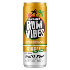 Jamaica Rum Vibes White Rum - Ginger with Lime 250ml