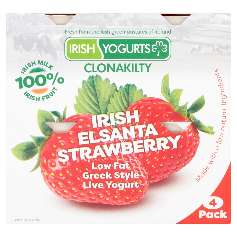 Irish Yogurts Strawberry Low Fat Grk/Style 4X125g