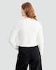 image 3 of F&F Textured Pocket Front Button Up Cardigan in Cream