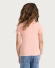 image 3 of F&F Girls Cotton Rich Ribbed Cherry Embroidered T-Shirt in Coral