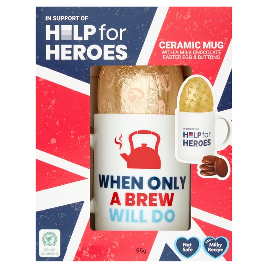Help For Heroes Mug Egg & Buttons 95g Tesco Groceries