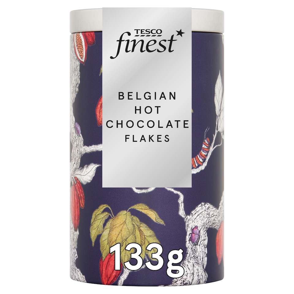 Tesco Finest Belgian Hot Chocolate Flakes Tin 133g