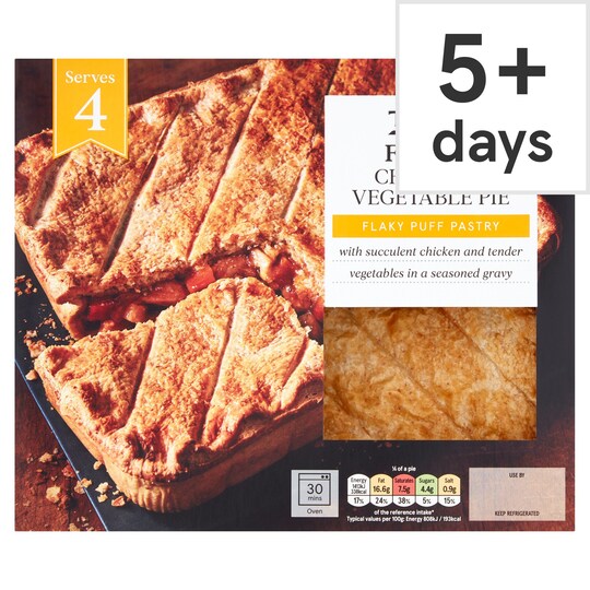 Tesco Family Chicken & Vegetable Pie 700G Tesco Groceries