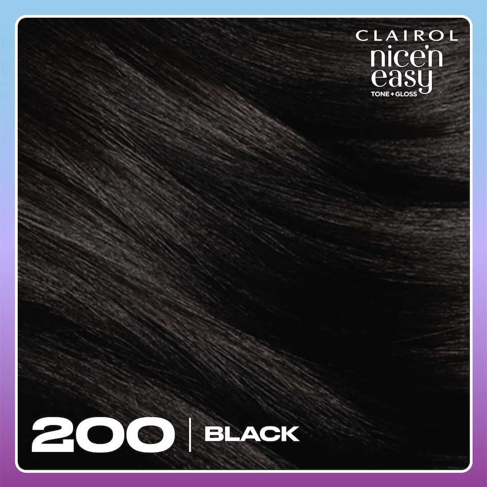 image 1 of CLAIROL NICE'N EASY TONE+GLOSS SEMI PERMANENT HAIR DYE - 200/83 BLACK