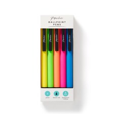 Paperchase Neon 5PK Ballpoint Pens
