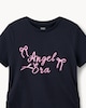 image 5 of F&F Girls Pure Cotton Angel T-Shirt in Navy