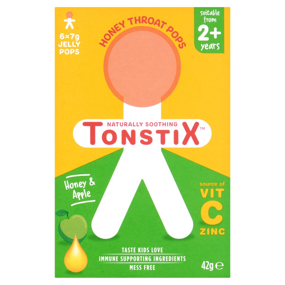 TONSTIX HONEY & APPLE JELLY POPS 6x7g