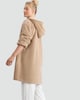 image 3 of F&F Fleece Hooded Zip Up Dressing Gown in Camel