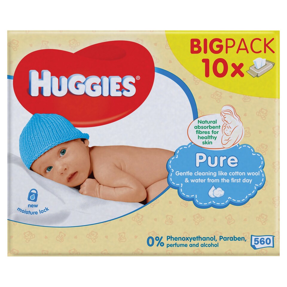 Huggies Pure Baby Wipes 56 x 10 Packs Tesco Groceries