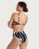 image 3 of F&F Abstract Print High Waisted Bikini Bottoms in Multi Black White