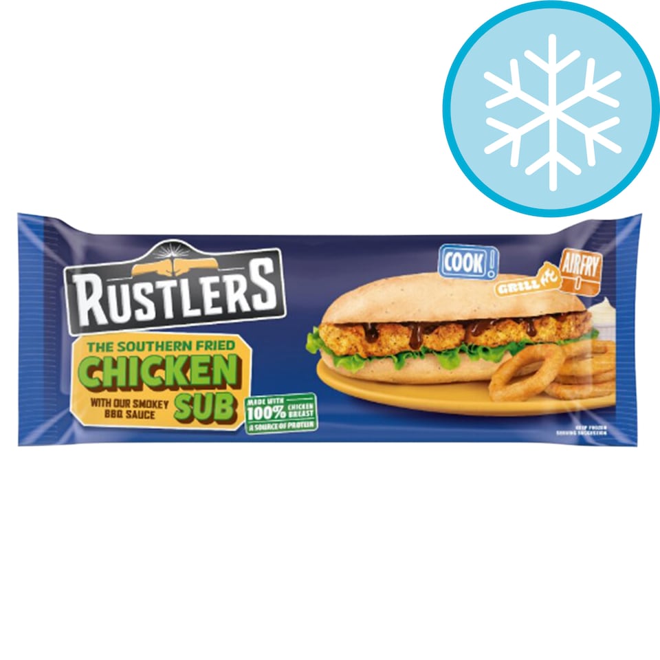 Rustlers The Southern Fried Chicken Sub with Our Smokey BBQ Sauce 151g