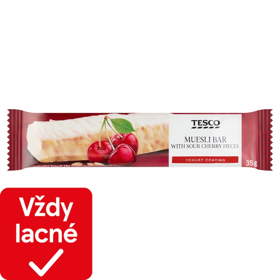 Tesco Muesli Bar with Sour Cherry Pieces 35 g