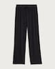 image 4 of F&F CoolEase™ Ribbed Wide Leg Drawstring Pyjama Bottoms in Black