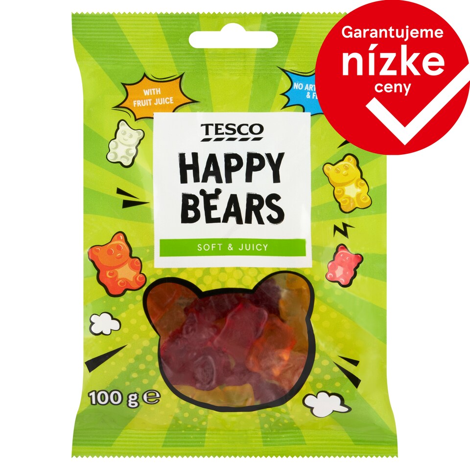 Tesco Happy Bears Jelly Candies with Fruit Flavors 100 g