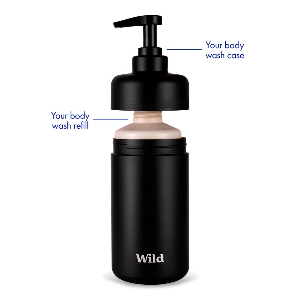 image 1 of Wild Black Refillable Body Care Bottle 350ml