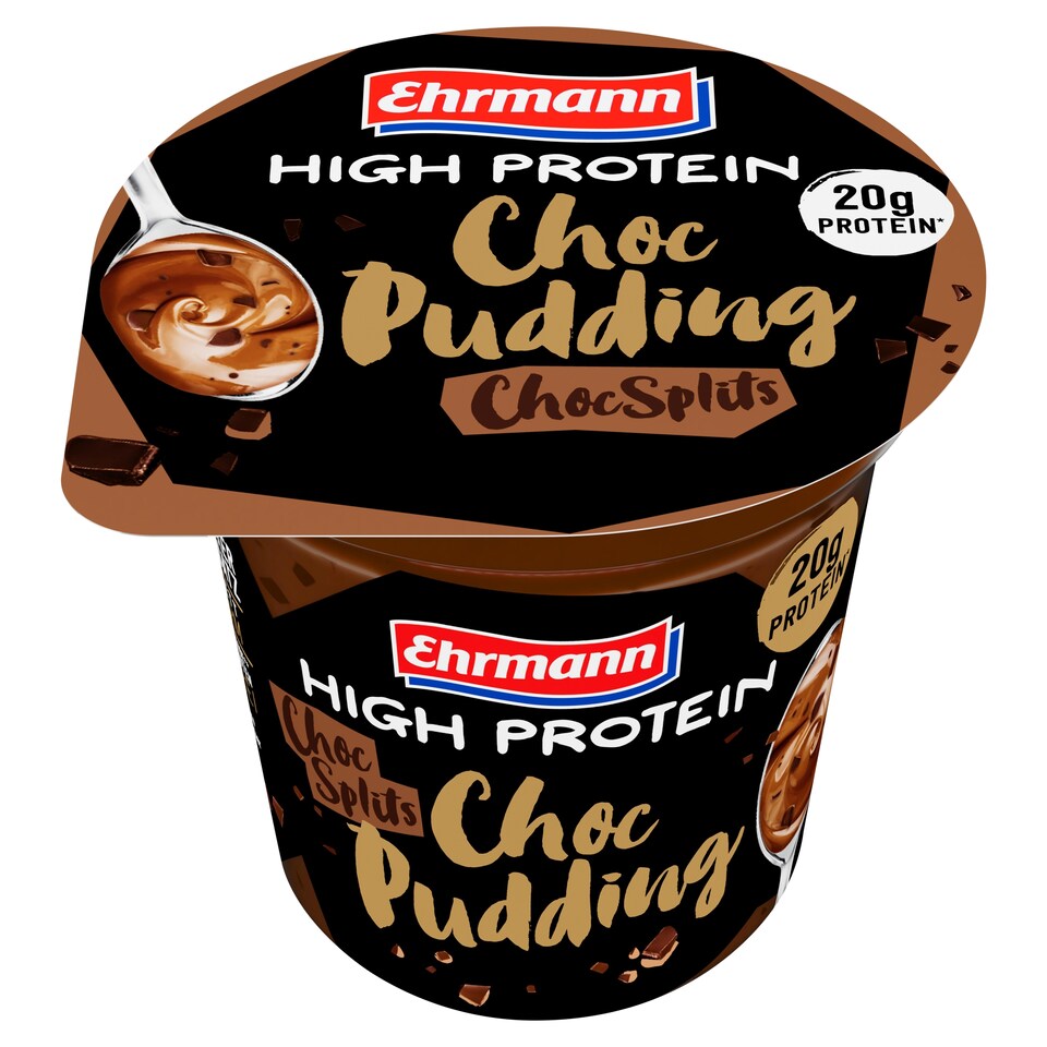 Ehrmann High Protein Pudding Choc Chocsplits 230 g