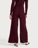 image 3 of F&F Textured Wide Leg Co-ord Trousers in Burgundy