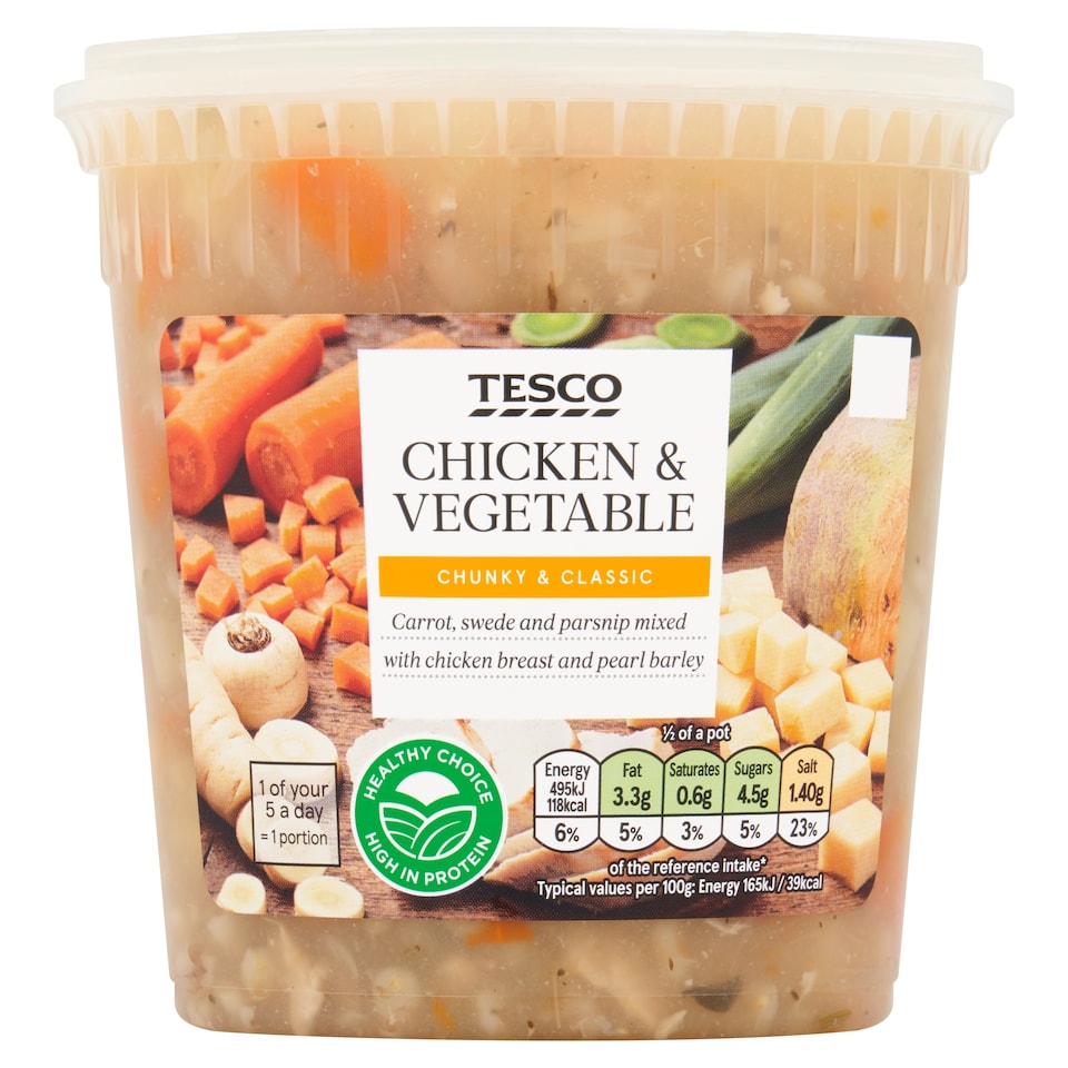 Tesco Chicken & Vegetable Soup 600G