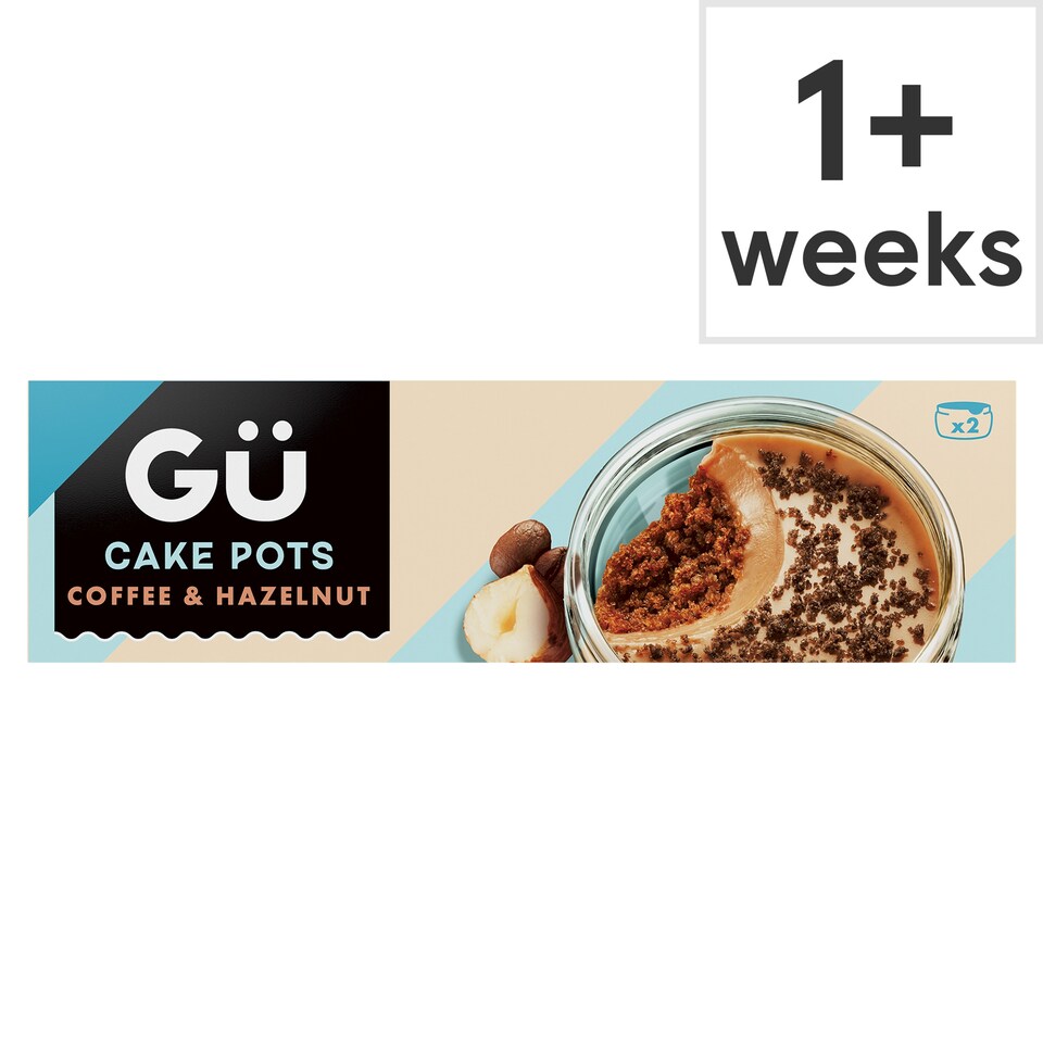 Gu Coffee Hazelnut Sponge Cake Pots x 65g Tesco Groceries