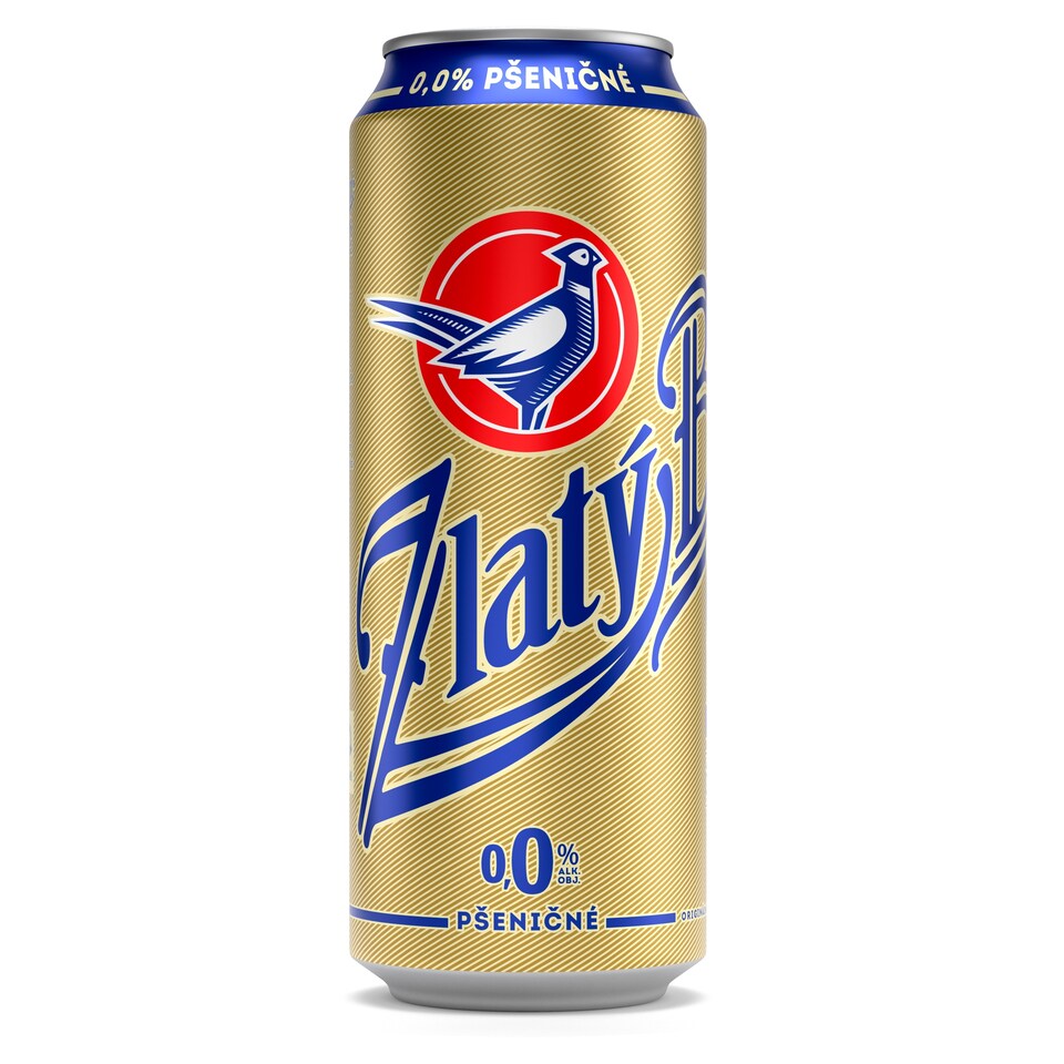 Zlatý Bažant 0,0% Pšeničné nealkoholické pivo plechovka 500 ml