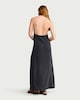 image 2 of F&F Draped Halterneck Maxi Dress in Grey
