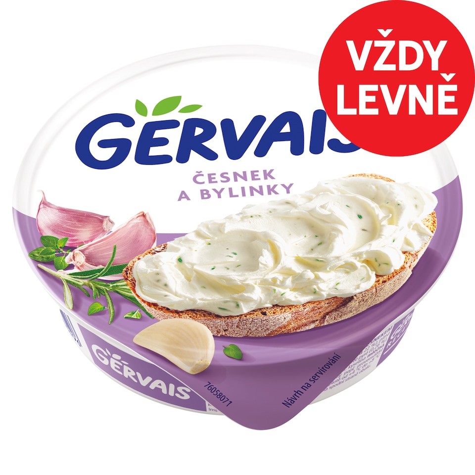 Gervais Fresh Cottage Cheese with Garlic and Herbs 80g