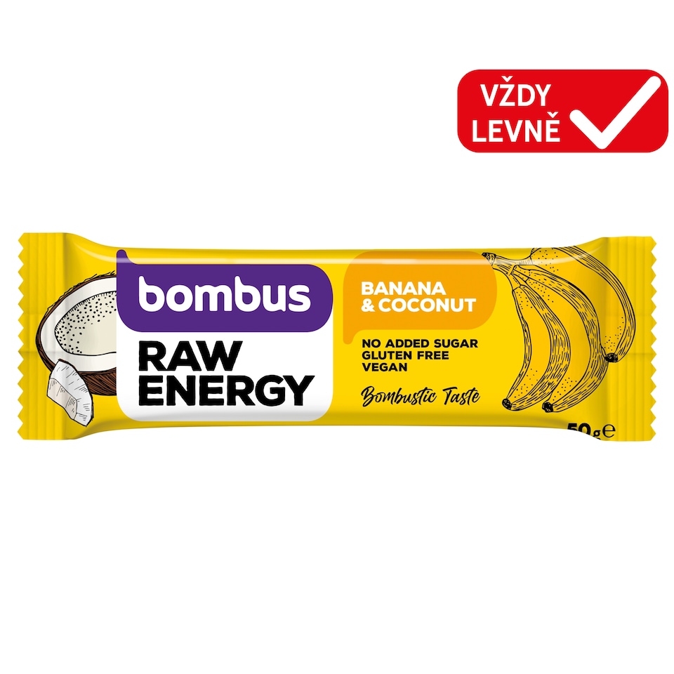 bombus Raw Energy Banana & Coconut 50g