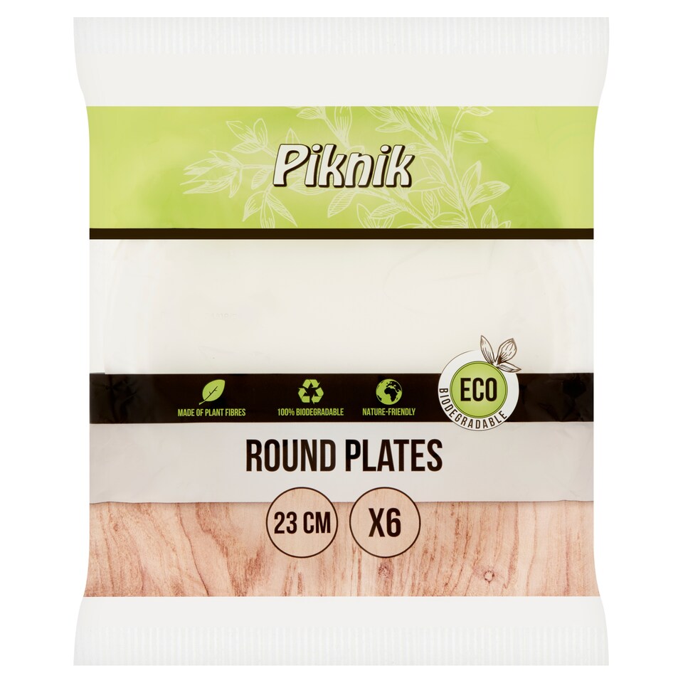 Piknik Round Plates 23 cm 6 pcs