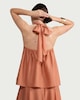 image 2 of The F&F Edit Halterneck Co-ord Top in Peach