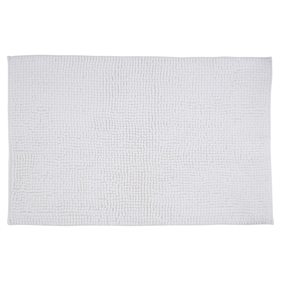 Tesco Microchenille Bath Mat White