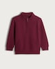 image 4 of F&F Boys Cotton Rich Pocket Front Half Zip Sweatshirt in Purple
